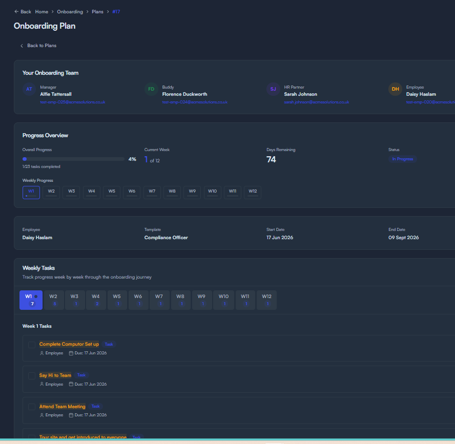 Onboarding Plan
